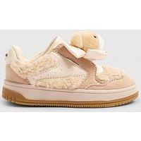 River Island Mini Girls Teddy Bear Plim Shoes - Beige