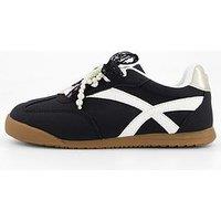 River Island Older Girls Bow Charm Plim Shoes - Black