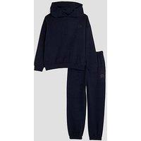 River Island Older Boys Essentials Hoodie Jogger Set - Navy
