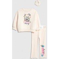 River Island Mini Girls Iconic Bear Sweatshirt Set With Scrunchie - Light Pink