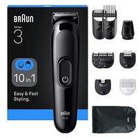Braun All-In-One Series 3, 10In1 Grooming Kit, 14 Lengths, Aio3560, Black