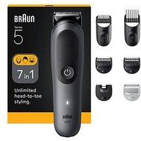 Braun All-In-One Kit Series 5, 7In1 Grooming, Body Trim, Aio5520, Grey