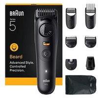 Braun Beard Trimmer Series 5, +8 Styling Tools, 40 Lengths, Bt5560, Black