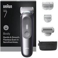 Braun Body Groomer Series 7, +6 Grooming Tools, Trim & Shave, Waterproof, Bg7550, Grey