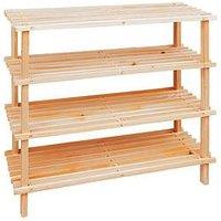 Interiors By Premier Parker 4 Tier Wooden Shoe Rack