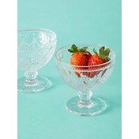 Interiors By Premier Set Of Two Fleur Clear Glass Sundae Dishes