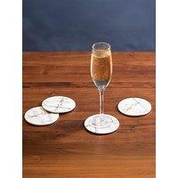 Interiors By Premier Marble Luxe Set Of 4 Coasters