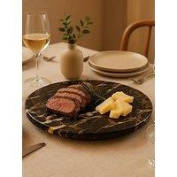 Interiors By Premier Marmore Black And Gold Marble Lazy Susan