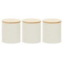 Interiors By Premier Set Of Three Alton Cream Cannisters