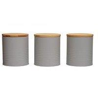 Interiors By Premier Set Of Three Alton Grey Cannisters