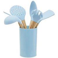 Interiors By Premier Zing 7Pc Pastel Blue Utensil Set