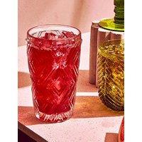 Interiors By Premier Fleur Set Of Four Clear Highball Glasses