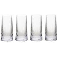 Interiors By Premier Eldon Set Of Four Ribbed Hi Ball Glasses