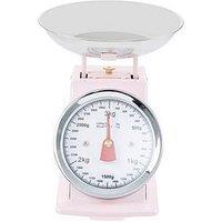 Interiors By Premier Olivier 3Kg Pastel Pink Retro Kitchen Scale