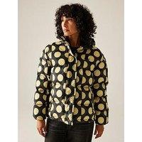 Regatta Womens Orla Kiely Padded Jacket - Black /Yellow