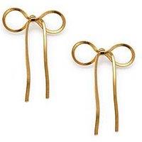 Katie Loxton Amelie Bow Oversized Earrings , Gold Coated ,