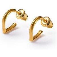 Katie Loxton Elsi Huggie Hoop Earrings , Gold Coated , 1.3Cm X 0.3Cm X 1.1Cm