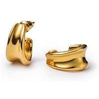 Katie Loxton Molten Luxe Hoop Earrings , Gold Coated ,1.8Cm X 1.5Cm X 1.3Cm