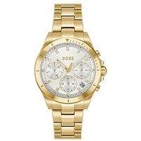 Boss Ladies Alley Sport Lux Ip Bracelet Watch - Light Gold
