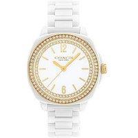 Coach Ladies Kitt White Ceramic Bracelet Watch