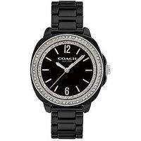 Coach Ladies Kitt Black Ceramic Bracelet Watch - Black