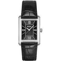 Boss Gents Principle Dress Watch With Leather Strap - Black