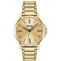 Hugo Gents Hugo #Smooth Gold Ip Bracelet Watch