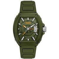 Hugo Gents Hugo #Icon Green Silicone Strap Watch