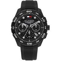 Tommy Hilfiger Men'S Black Silicone Watch