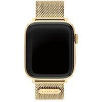 Coach Ladies Gold Ip Mesh Apple Watch Strap - Gold