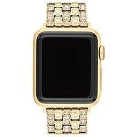 Coach Ladies Gold Ip Signature C Apple Watch Strap