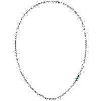 Lacoste Mens Spelt Stainless Steel Necklace - Silver
