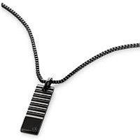 Calvin Klein Men'S Ck Parallel Black Ip Necklace