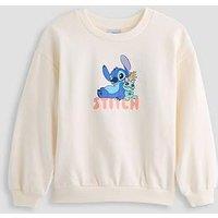 The Very Collection Stitch Relax Back Print Sweatshirt - Cream
