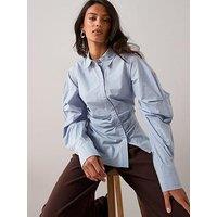 The Very Collection Balloon Sleeve Shirt - Blue
