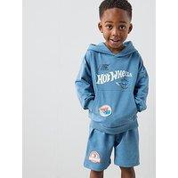 The Very Collection Hot Wheels Hooded Sweat Shorts Set - Blue
