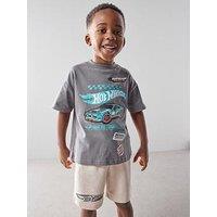 The Very Collection Hot Wheels T-Shirt And Sweat Short Set - Grey