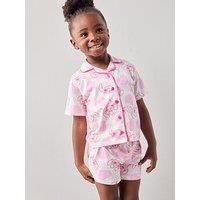 The Very Collection Lilo & Stitch Heart Button Down Short Pyjama Set - Pink