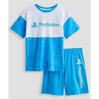 The Very Collection Playstation Shortie Pyjamas - Blue