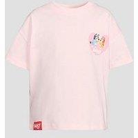 Bluey Heart Back Print T-Shirt - Pink
