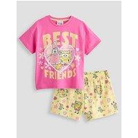 The Very Collection Spongebob Best Friends Shortie Pyjamas - Pink/Yellow