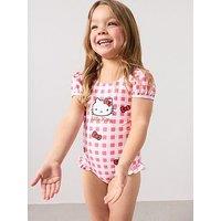 The Very Collection Hello Kitty Gingham Swimsuit - Red