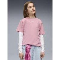 Puma Junior Girls Ess Boxy Tee G - Pink