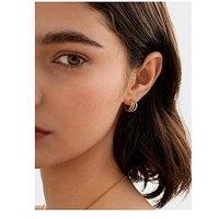 Katie Loxton Laia Illusion Hoop Earrings , Gold Coated , 1.3Cm X 1.5Cm X 1.3Cm