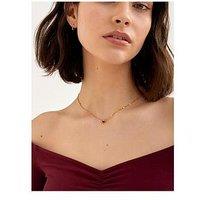 Katie Loxton Rouge Heart Necklace , Gold Coated , 40Cm + 5Cm Extender