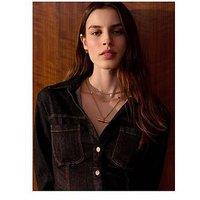 Katie Loxton Themis Large T-Bar Necklace , Gold Coated , 50Cm + 5Cm Extender