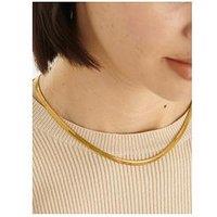 Katie Loxton Ciana Snake Chain Necklace , Gold Coated , 40Cm + 5Cm Extender