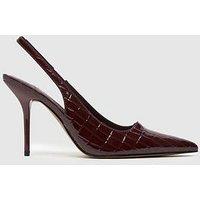 Schuh Sade Heeled Sling Back Court Shoe - Burgundy