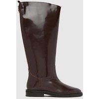 Schuh Daffodil Leather Riding Boot - Burgundy