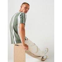 River Island Palais Embroidery Slim Fit T-Shirt - Khaki